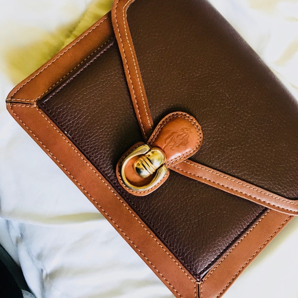 Vintage Genuine Leather Brown Crossbody Bag